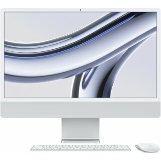 Apple 24-inch iMac with Retina 4.5K display: Apple M3 chip with 8-core CPU and 8-core GPU (8GB/256GB SSD) - Silver