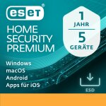 ESET Home Security Premium - 5 User, 1 Year -...