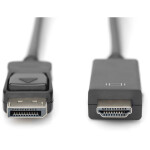 Digitus Displayport > HDMI (ST-ST) 2m Adapterkabel 4K...