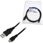 Micro-USB-Kabel 1,8m schwarz Polybag