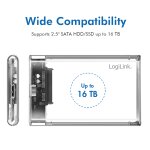 Festplattengehäuse 2,5 transparent USB 3.0