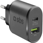 PD Reiselader 25W USB-C/USB-A schwarz