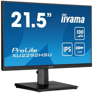 55,9cm/22" (1920x1080) iiyama ProLite XU2292HSU-B6 16:9 FHD IPS 0,4ms 100Hz HDMI DP USB Speaker Black