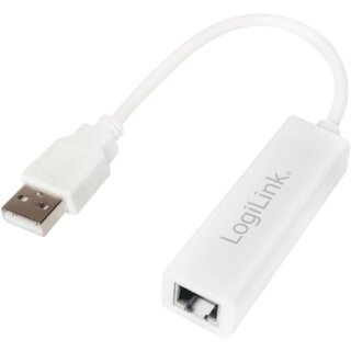 USB 2.0/Fast-Ethernet-Adapter weiß