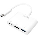 USB-C 3.1/HDMI+USB+USB-C(PD)-Adapter weiß