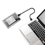 Festplattengehäuse 2,5 transparent USB 3.0