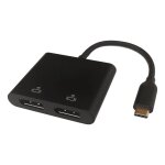 USB-C MST Hub 2x 4K/60Hz 2xDP 0,1m schwarz