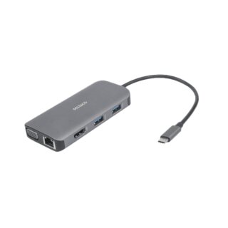 USB-C Dockingstation 3xUSB/SD/microSD/RJ45/HDMI si