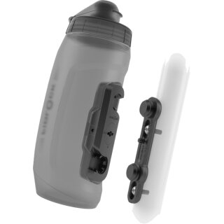 Twist Bottle 590 + Bike Base clear black