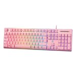 PK75 Gaming Tastatur Membran RGB pink