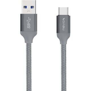 USB-C zu USB 3.0-Kabel 2m grau