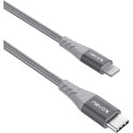 Lightning auf USB-C Kabel 1m grau MFi