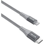 Lightning auf USB-C Kabel MFi 2m grau