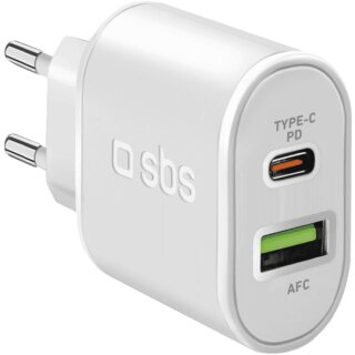 PD Reiselader 20W USB/USB-C weiß