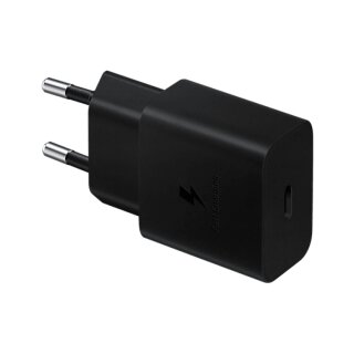 Schnellladegerät 15W schwarz + USB-C-Kabel 1m