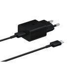 Schnellladegerät 15W schwarz + USB-C-Kabel 1m