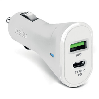 PD KFZ-Ladegerät 20W USB-C/USB 18W weiß