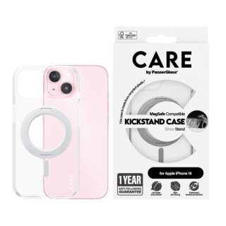 CARE Feature Kickstand iPhone 15 silber