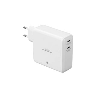 Ladegerät 2x USB-C m. Powerbank 9600mAh weiß