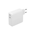 Ladegerät 2x USB-C m. Powerbank 9600mAh weiß