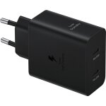 Schnellladegerät 2xUSB-C 50W+USB-C Kabel 1,8m schw