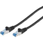 Patchkabel CAT6a RJ45 S/FTP PiMF 0,25m Schwarz