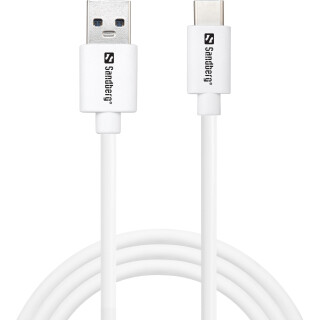 Sandberg USB-C > USB 3.0 (ST-ST) 1m Adapterkabel Weiß