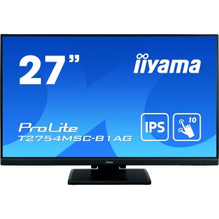 68,6cm/27 (1920x1080) iiyama ProLite T2754MSC-B1AG 16:9 FHD IPS Touch 4ms 60Hz HDMI VGA USB VESA Speaker Black