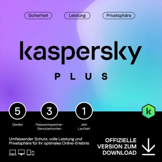 Kaspersky Plus – 5 Device, 1 Year – ESD-DownloadESD
