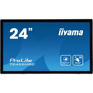 60,5cm/24 (1920x1080) iiyama ProLite T2455MSC-B1 16:9 FHD IPS Touch 5ms HDMI DP USB Speaker Black