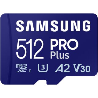 CARD 512GB Samsung PRO Plus micro UHS-I U3 Full HD 4K UHD