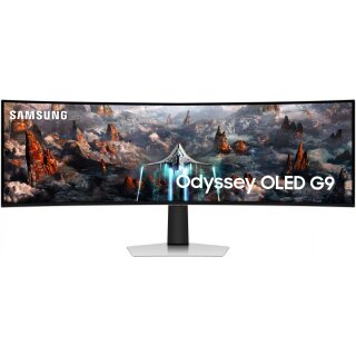 124cm/49" (5120x1440) Samsung Odyssey G9 S49CG934SU Curved OLED DualQuadHD 240Hz DisplayHDR400 0,03ms DP MicroHDMI HDMI Speaker Silver