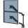 Fellowes Platinum Monitorarm zweifach vertikal inkl. 2x USB-A Port Schwarz