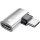 GoodConnections USB-C 4.0 (ST-BU) Winkeladapter / Portschoner 240W 8K 60Hz Silber