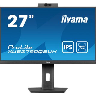 68,5cm/27" (2560x1440) iiyama ProLite XUB2790QSUH-B1 16:9 QHD IPS 0,4ms 100Hz HDMI DP USB-C KVM Speaker Pivot Black