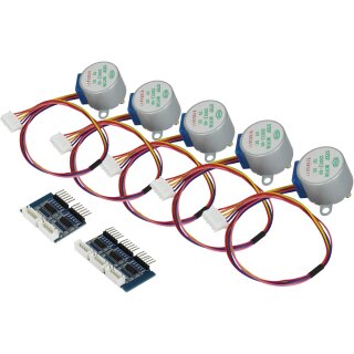 ALLNET 4duino Schrittmotor 5-er Pack 5 Volt. Inkl. Treiber