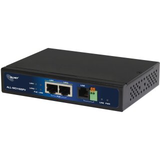 Z ALLNET ISP Bridge Modem VDSL2 mit Vectoring/Point-to-Point Slave-Modem & 2x PoE IEEE802.3at Ports unmanaged ALL-MC116SPV-VDSL2