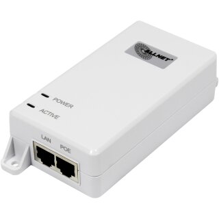 Z ALLNET PoE Injektor Gigabit PoE & PoE+ (15,4W/30W) / Kunststoffgehäuse / ALL0488v6