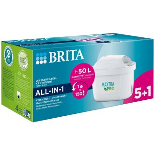 BRITA Tischwasserfilter Maxtra Pro Filterkartusche 5+1 Pack