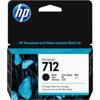 HP 712 38-ml Black DesignJet Ink Cartridge
