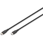 DIGITUS USB 2.0 Kabel Typ C -C Silikon St/St 0,5m schwarz