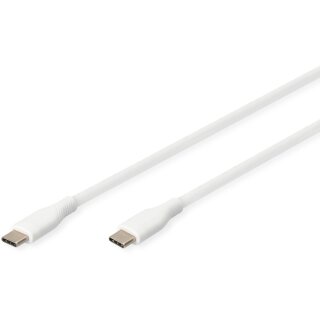 DIGITUS USB 2.0 Kabel Typ C -C Silikon St/St 1m weiß