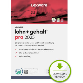 Lexware Lohn+Gehalt Pro 2025 - 1 Device, ABO - ESD-DownloadESD