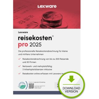 Lexware Reisekosten Pro 2025 - 1 Device, ABO - ESD-DownloadESD