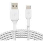 Belkin USB-C/USB-A Kabel ummantelt, 1m, weiß