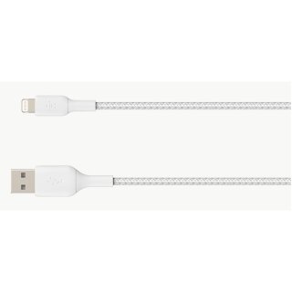 Belkin Lightning Lade/Sync Kabel ummantelt mfi 15cm weiß