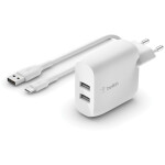 Belkin Dual USB-A Ladegerät incl. USB-C Kabel 1m,...