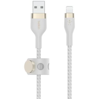 Belkin PRO Flex Lightning/USB-A Kabel, Apple zert., 3m, weiß