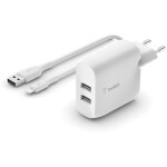 Belkin Dual USB-A Ladegerät incl. Lightning Kabel 1m...