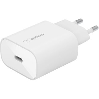 Belkin 25W USB-C Ladegerät PowerDelivery, light. Kabel 1m weiß